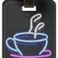 Neon Coffee Sign Luggage Tag