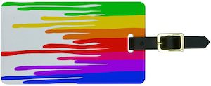 Paint streaks luggage tag