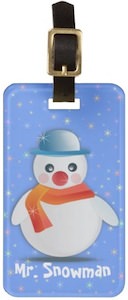 Mr. Snowman Luggage Tag