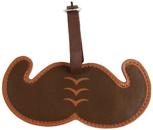 Mustache Luggage Tag