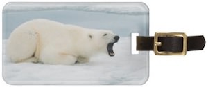Polar bear luggage tag
