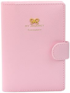 Pink Passport Cover With Buckle