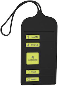 Black Silicone Luggage Tag