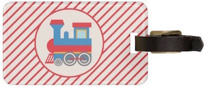personalized train luggage tag