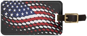 Spotty US Flag Luggage Tag