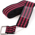 Red And Black Striped Luggage Strap