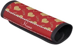 Personalized Golden Love Hearts Handle Wrap