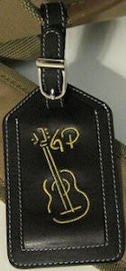 Personalized Leather Guitar Luggage Tag