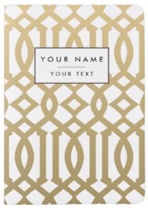 Personalized Gold Trellis Passport Cover