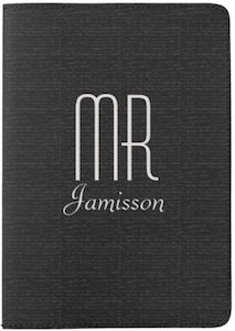 black Personalized MR Passport Cover