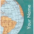 Personalized World Map Passport Cover