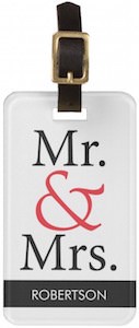 Personalized Mr & Mrs Luggage Tag