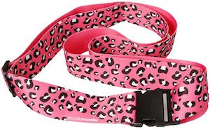 Pink Leopard Print Luggage Strap