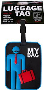 Moustache Man luggage tag