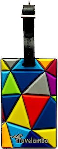 Fun Luggage Tag With Colorful Shapes
