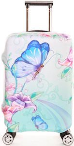 Butterfly And Flowers Suitcase Cover