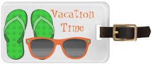 Vacation Time Luggage Tag