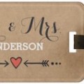 Mr & Mrs Luggage Tag With Arrows