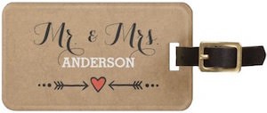 Mr & Mrs Luggage Tag With Arrows