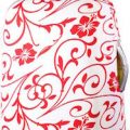 Red And White Floral Decor Suitcase Cover