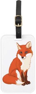 Red Fox Luggage Tag