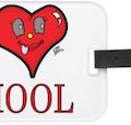 I Love School Luggage Tag