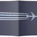Airplane Contrail Passport Cover