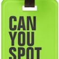 Neon Green Can You Spot Me Now Luggage Tag
