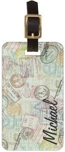 Passport Stamps Personalized Luggage Tag