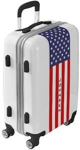 American Flag Suitcase That Also Has Your Name On It