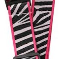 Pink And Black And White Animal Print Luggage Strap