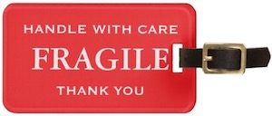 Fragile Handle With Care Luggage Tag