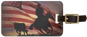 American Cowboy Luggage Tag