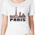 Paris Skyline In Bricks T-Shirt