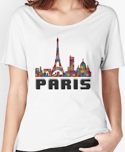 Paris Skyline In Bricks T-Shirt