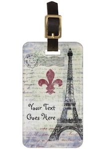 Eiffel Tower Luggage Tag