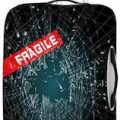 Fragile Broken Glass Suitcase Cover