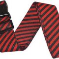 Red And Black Striped Luggage Strap