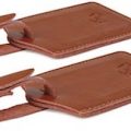 Brown Leather Luggage Tags