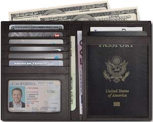 RFID Blocking Leather Passport Cover