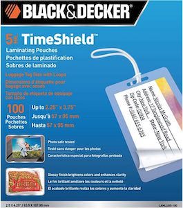 Black & Decker Laminating Luggage Tags