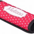 Flower Polka Dot And Name Handle Wrap