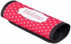 Flower Polka Dot And Name Handle Wrap