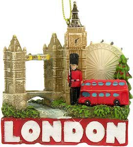 London Tourist Attartions Christmas Ornament