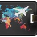 Plane Flying The World Luggage Tag