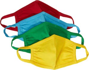 Kids Colorful 4 Pack Face Masks
