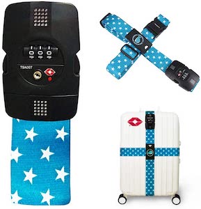 Luggage Strap With Stars And TSA Approved Lock