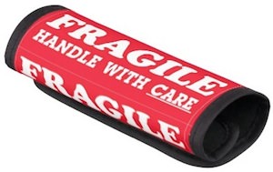 Fragile Handle With Care Bag Handle Wrap