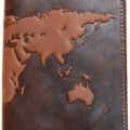 Premium Leather World Map Passport Cover