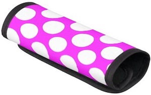 Hot Pink And Polka Dots Luggage Handle Wrap